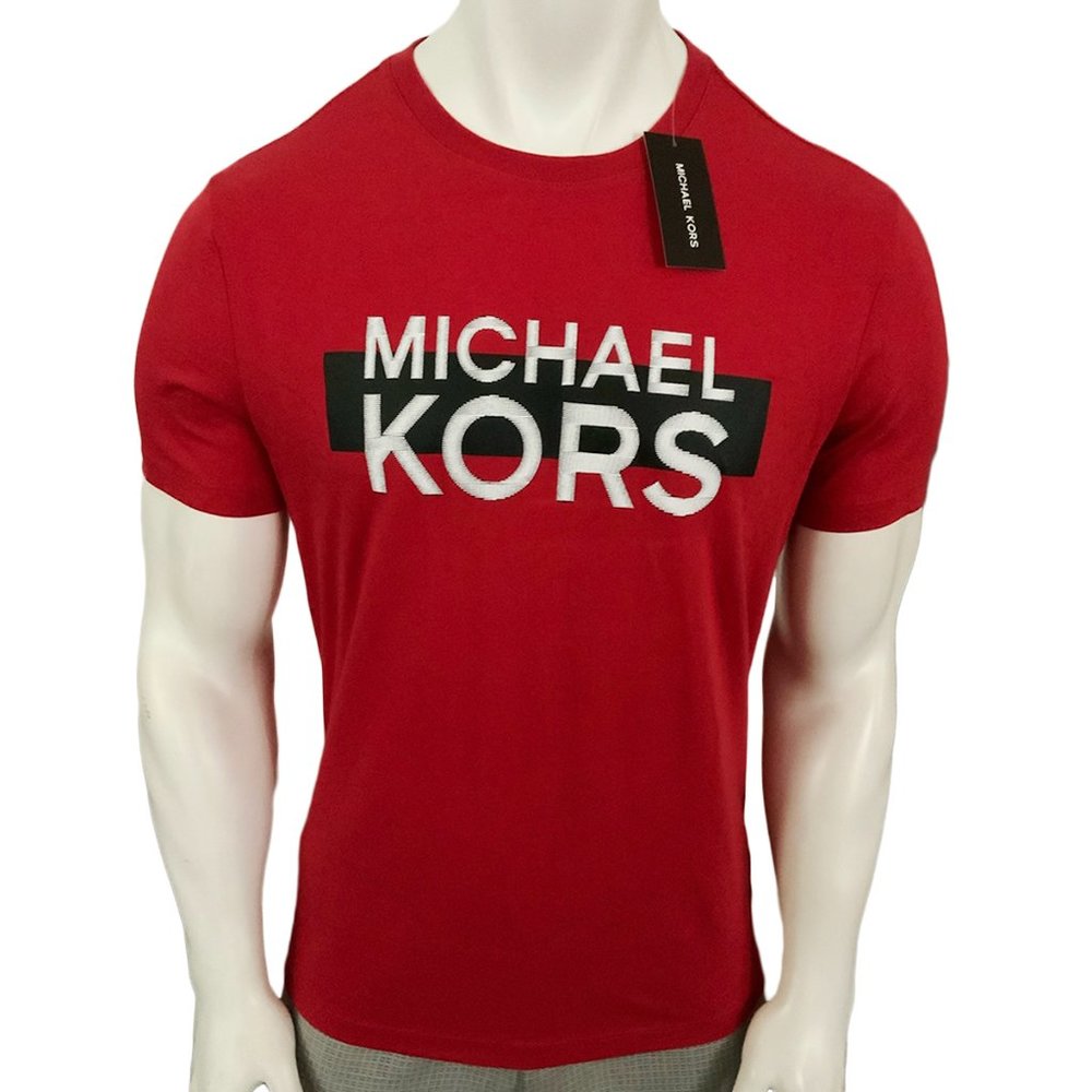 NWT MICHAEL KORS MSRP $56.99 MEN'S RED CREW NECK SHORT SLEEVE T-SHIRT SIZE S L